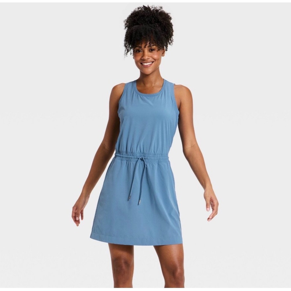 Women's Active Light Travel Dress - All In Motion™ Steel Blue Size M